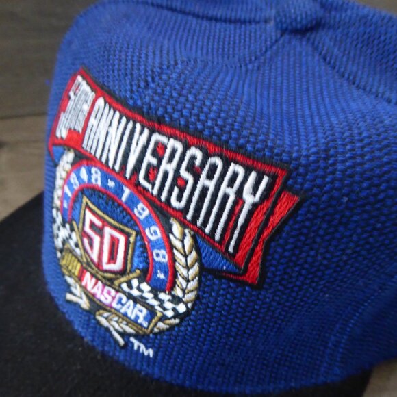 NASCAR 50th Anniversary 1948-1998 Vintage Snapback Hat - Picture 3 of 7